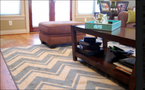 chevron rug, medium blue chevron, la scala chevron, 