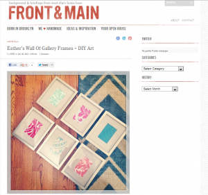 Front & Main Blog - West Elm, antique frames, chevron, lascala chevron, wallpaper, diy