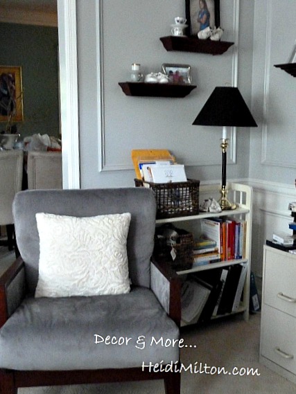 peaceful grey, gray, grey, color, reading nook