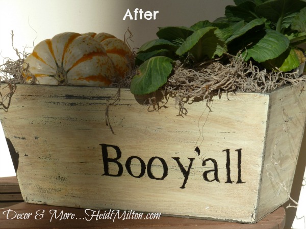 typography planter after, DIY painted planter, seasonal craft project, DIY fall decor, How-to project