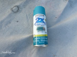 teal spray paint