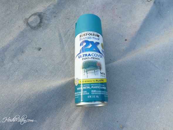 teal spray paint - DIY Patio Refresh - Heidi Milton - Mohawk Homescapes