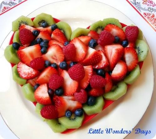 Little Wonders' Days - heart-shaped fruit salad - Valentine's Day foods - Mohawk Homescapes