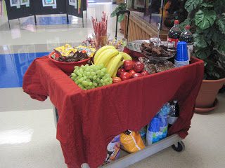 teacher appreciation snack cart