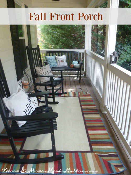 Front Porch Refreshed for Fall - Fall Mohawk Rug - Indoor Outdoor Rug - Mohawk Home Rug