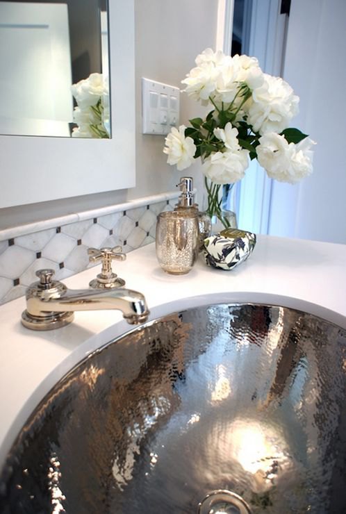 Glam up a tired bathroom - Heidi Milton - ideas to add glam - change hardware & fixtures - Decorpad