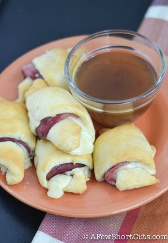 Super Bowl -  Menu - Sandwiches - French Dip Crescents - Au Jus - afewshortcuts.com - Mohawk Homescapes