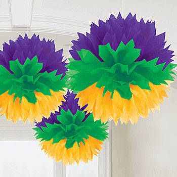 Mardi Gras - Tissue Poms - Shindigz - Heidi Milton - Mohawk Homescapes