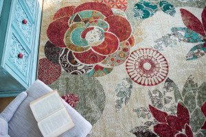 Geo Floral Pattern Area Rug from Mohawk Home