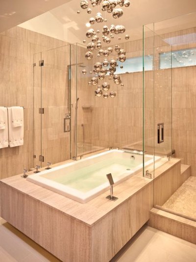 Mohawk Home - statement lighting - bathroom - Heidi Milton - hadleycourt.com