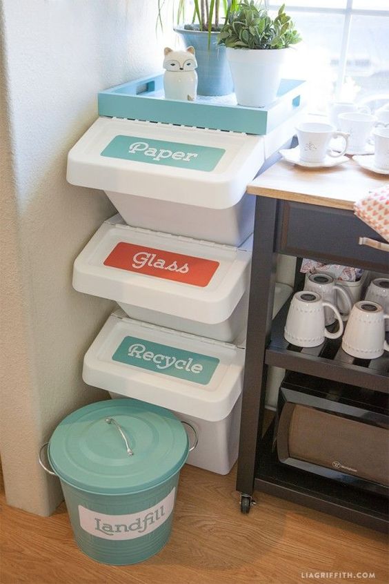 Recycling containers and organization