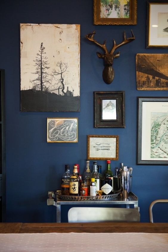 Bar Cart- Man Cave Ideas from Mohawk Home