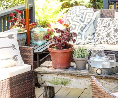 Bright Yellow Door- Rustic Farmhouse Bench