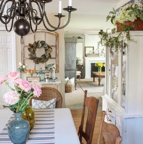 Bright Yellow Door- Cottage Style Kitchen